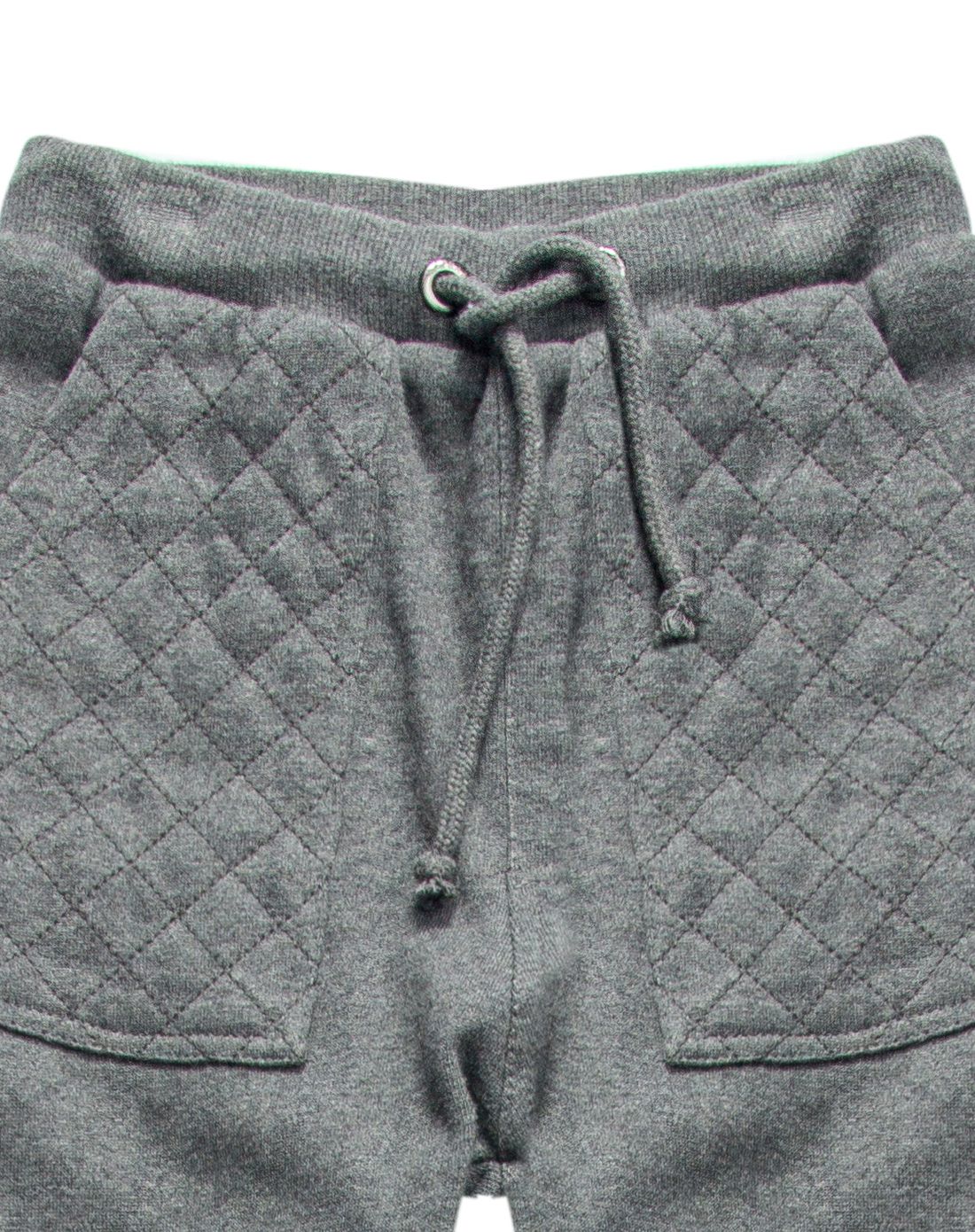 男童深麻灰针织夹裤