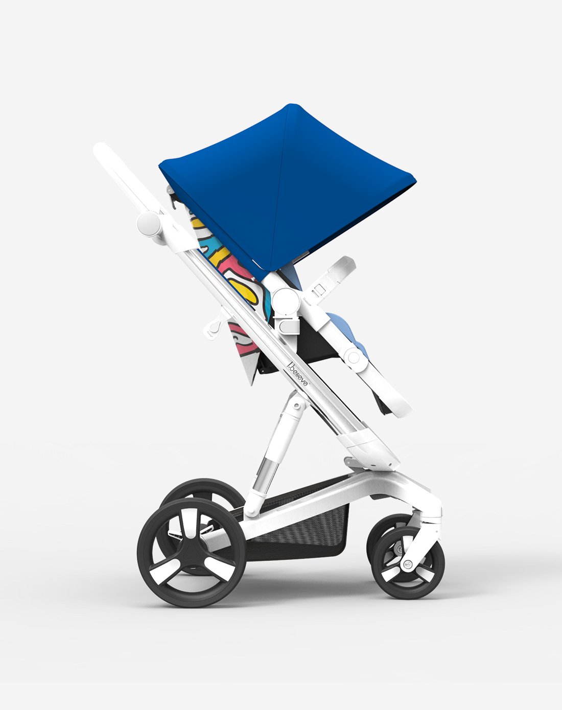 爱贝丽婴儿车推车高景观智能刹车机车避震可坐可躺双向推行新生儿童车