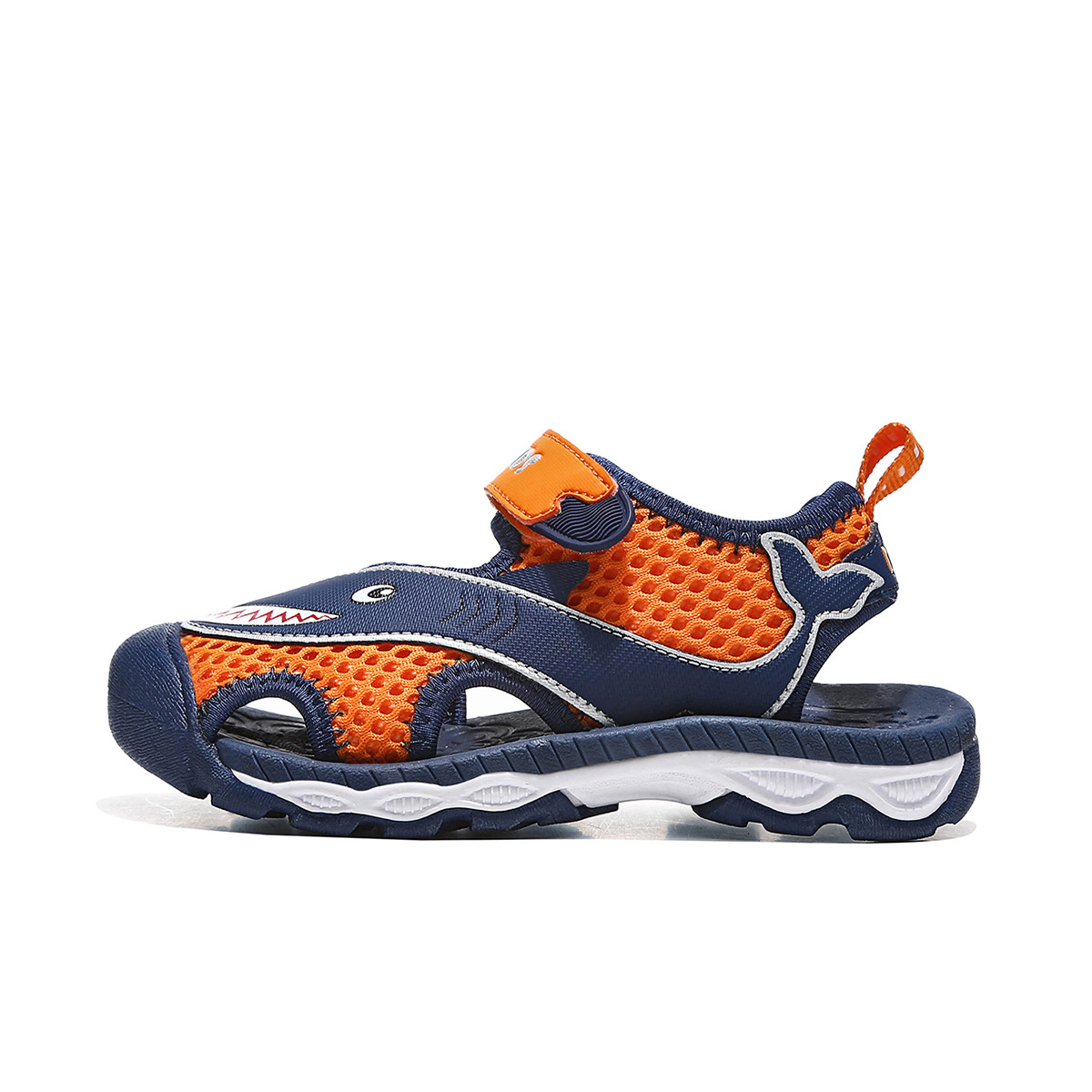 鸿星尔克2019春夏新品中小童男童凉鞋鲨鱼男童沙滩鞋25