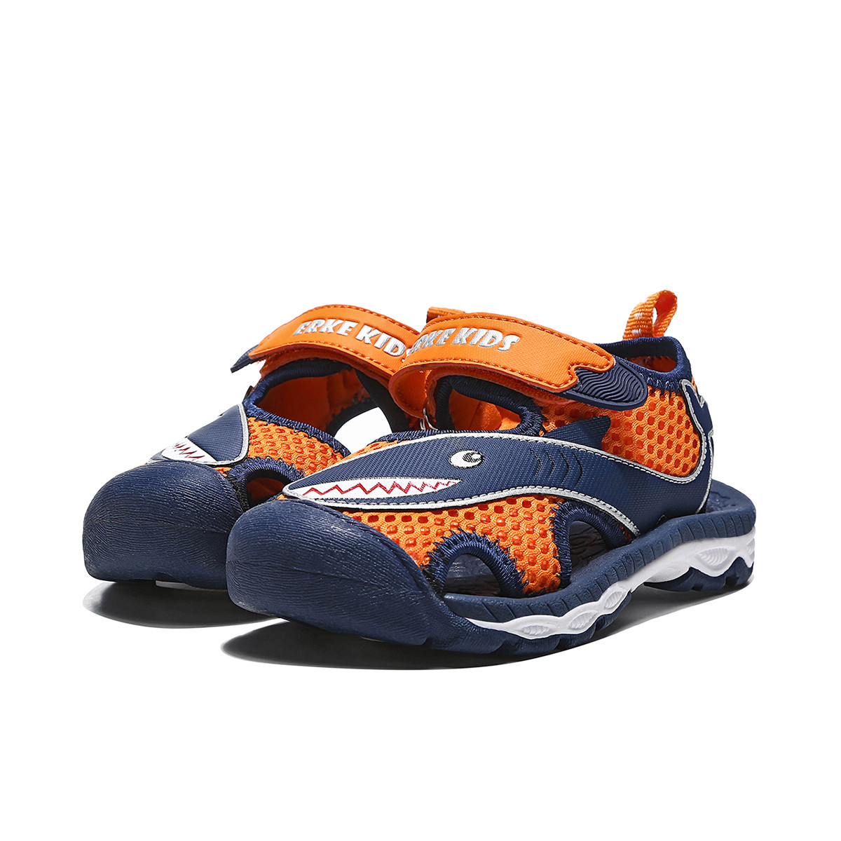 鸿星尔克2019春夏新品中小童男童凉鞋鲨鱼男童沙滩鞋25