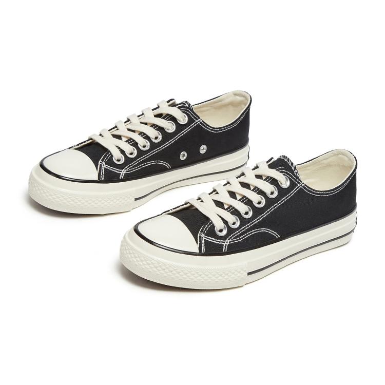 热风 【舒适好穿】春秋女士时尚日常休闲鞋低帮系带百搭帆布鞋