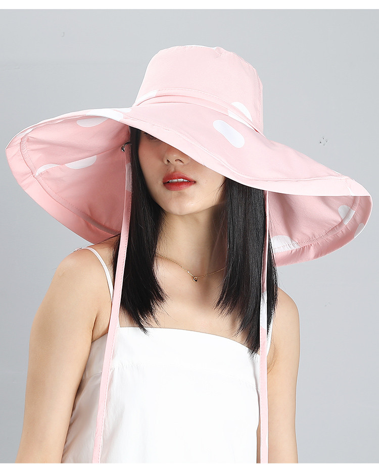 渔夫帽女士时尚百搭防晒遮阳帽大帽檐遮脸太阳出行帽子