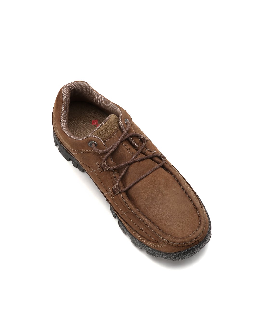 抓地耐磨 男款深棕绿色牛皮徒步鞋深绿色