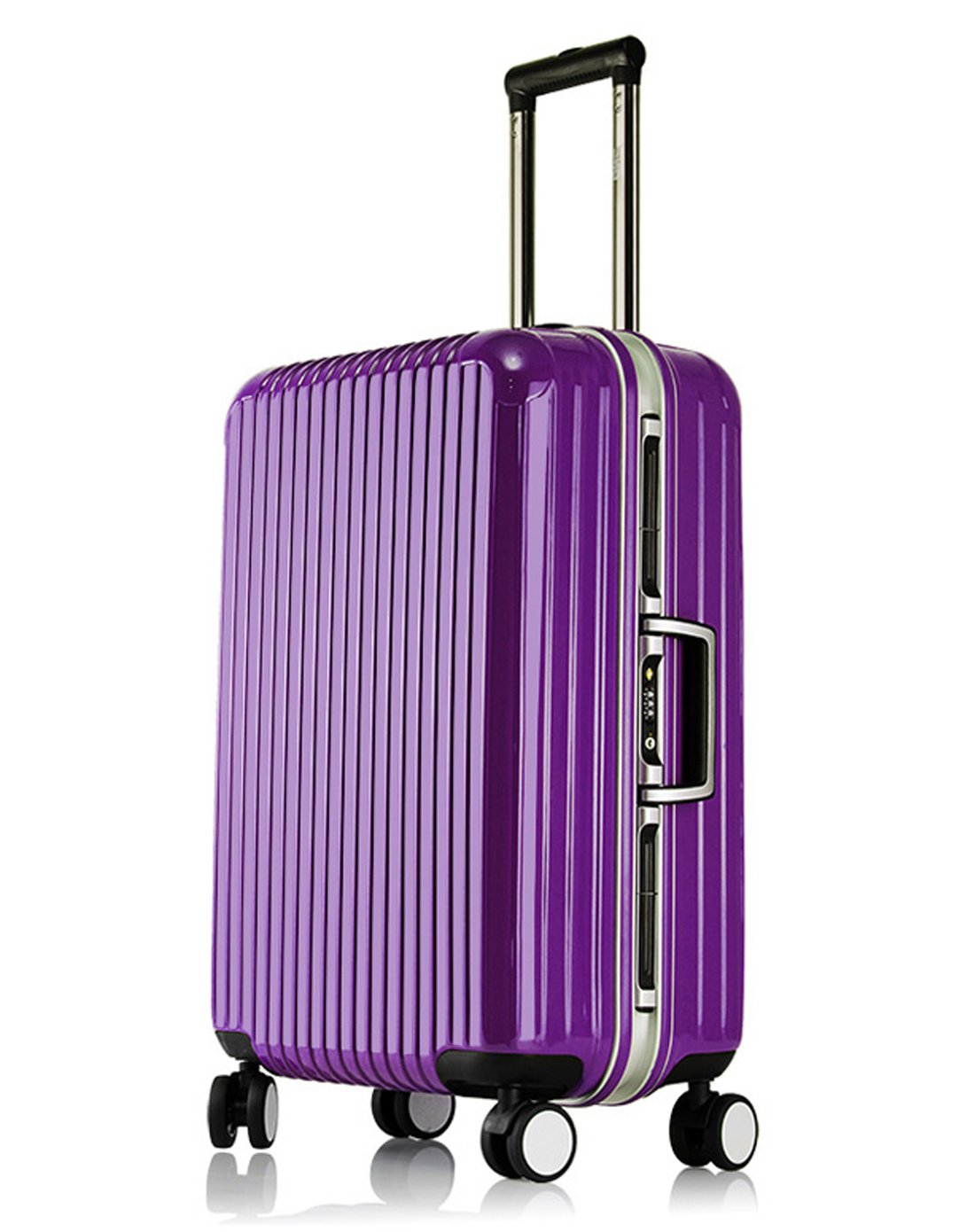 高端厚实铝框硬箱行李箱26寸紫色