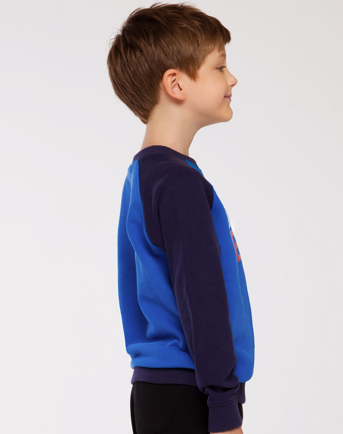 堡狮龙bossini kids男女男童字母印花拼色袖卫衣73035408049_唯品会