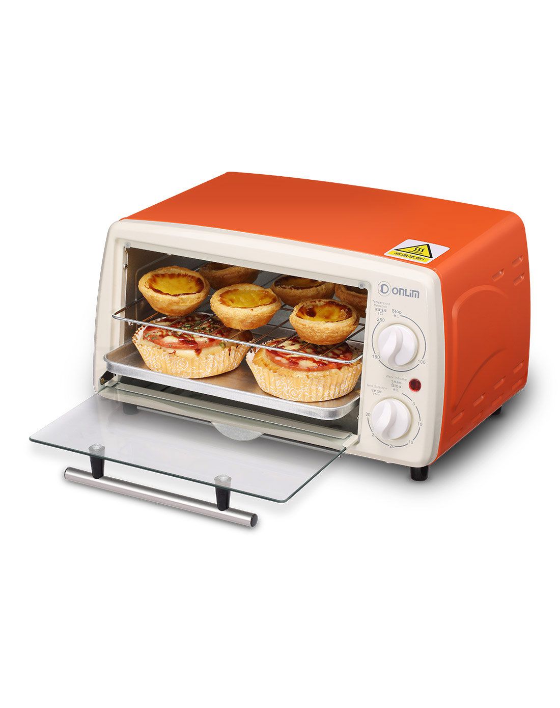 东菱dl-k12橙色 12l烘焙入门级电烤箱橙色