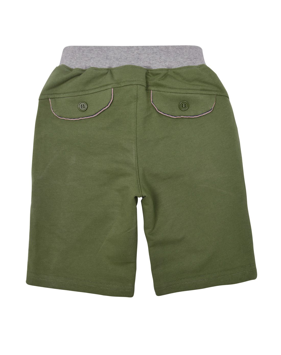 男童浅军绿色针织裤