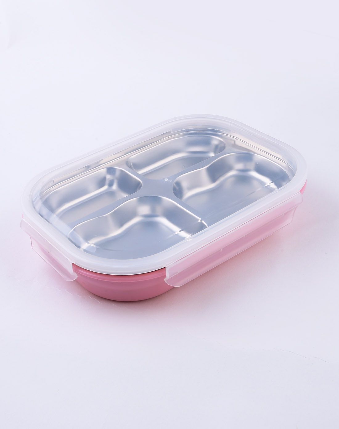 304不锈钢分格带盖防烫餐盘(4格)