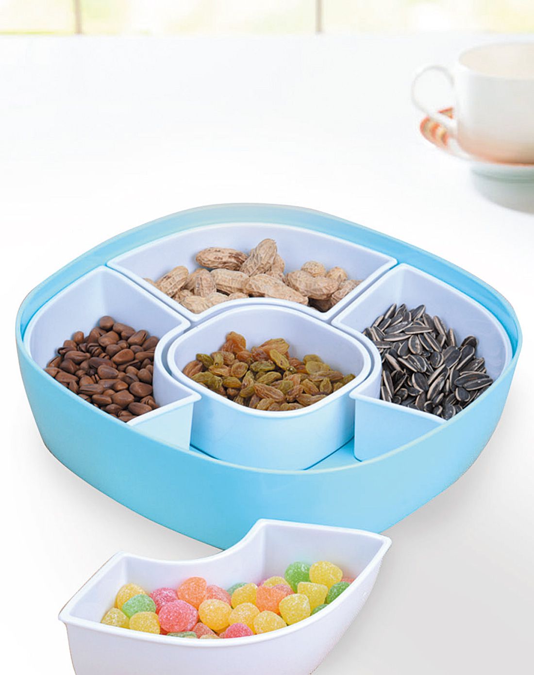 炫彩零食分类套装(5格2盘)