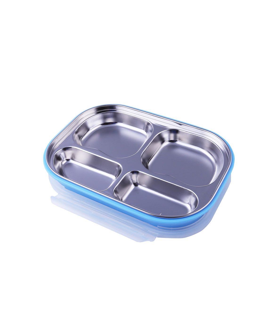 304不锈钢分格带盖防烫餐盘(4格)