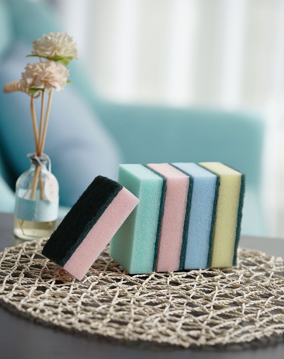 韩国funfine&home厨卫用品专场彩色海绵刷5个装ff601035701_唯品会