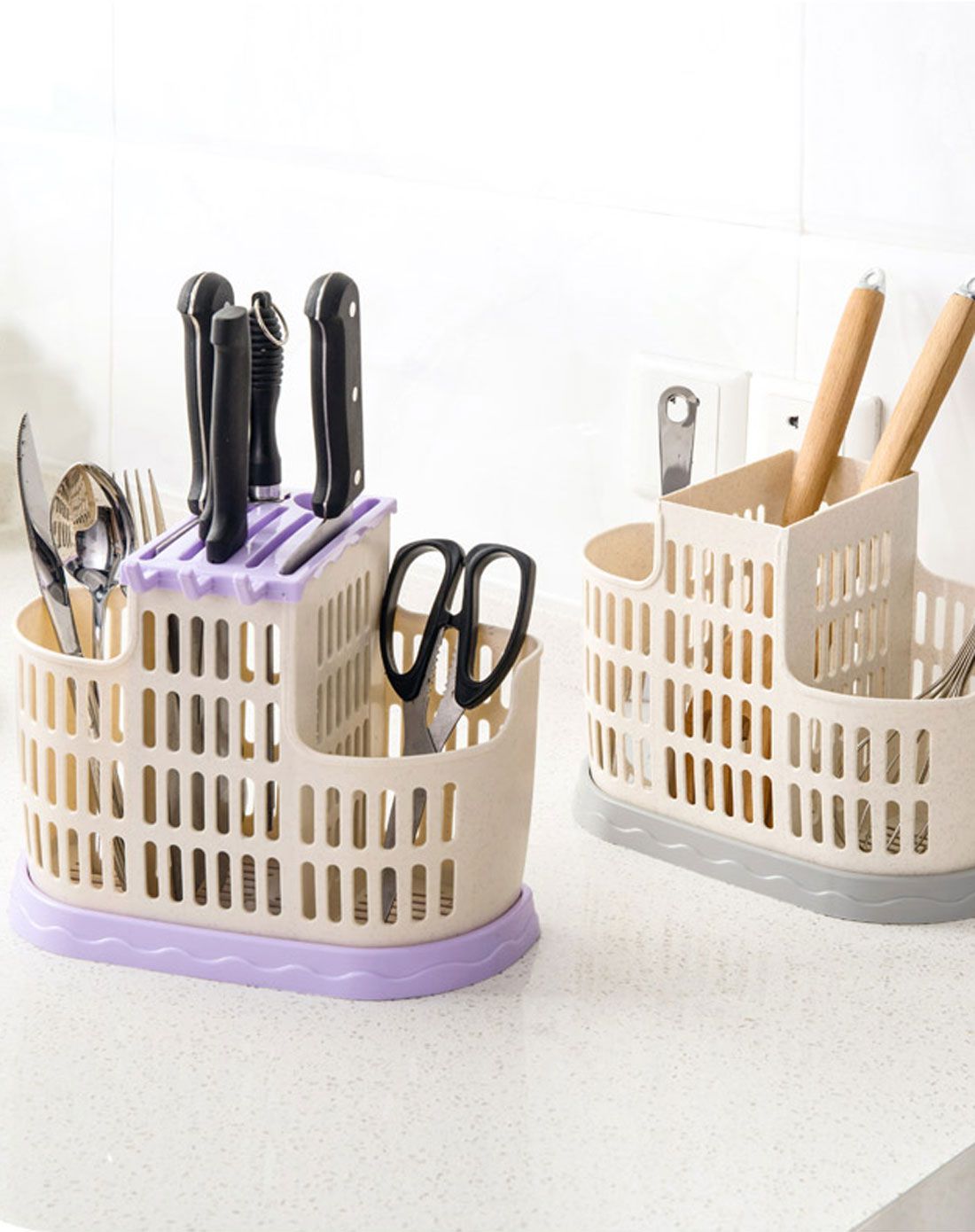 多功能餐具收纳沥水筷子筒(多色可选)