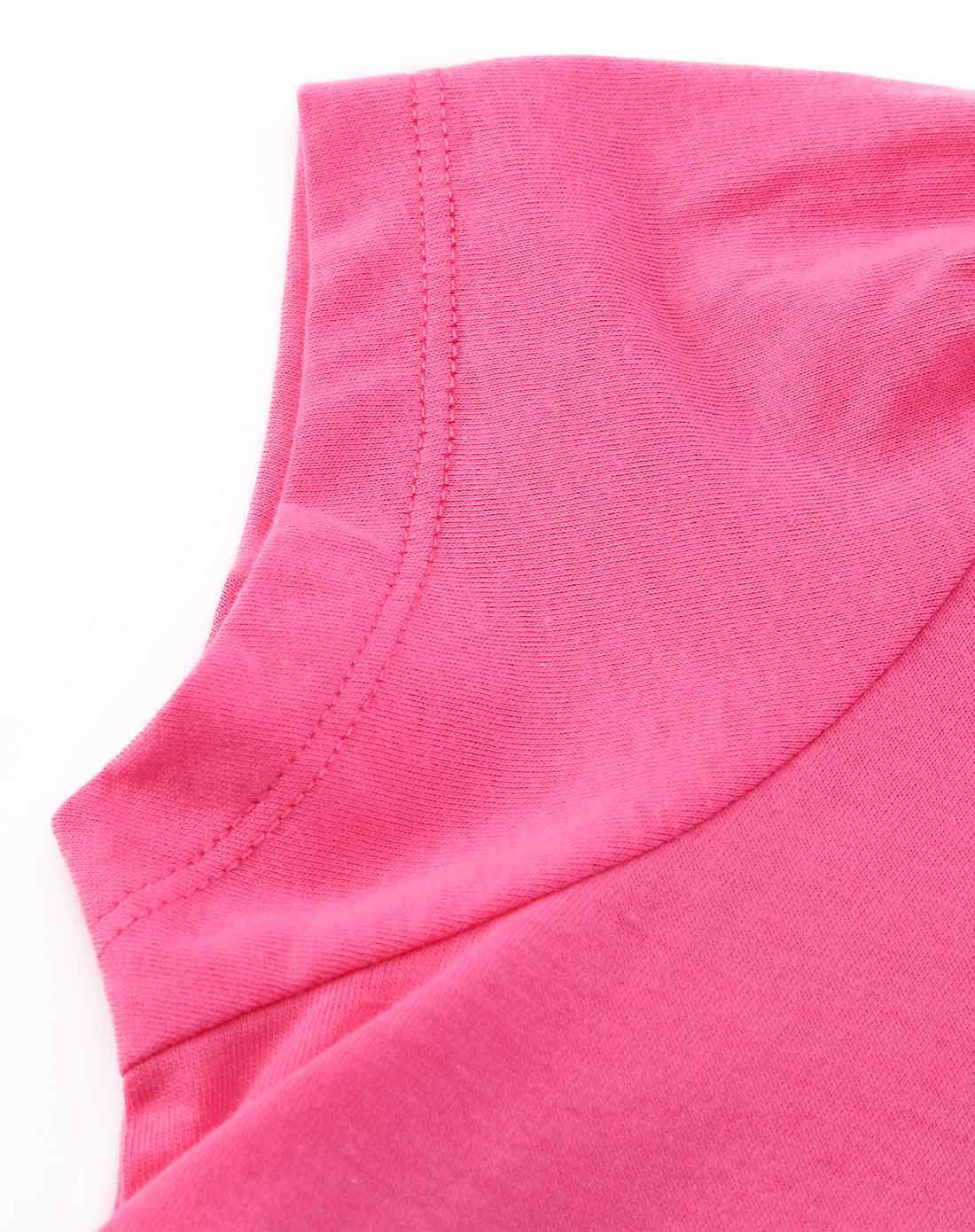 女童猫猫印花短袖t恤39浅紫红色