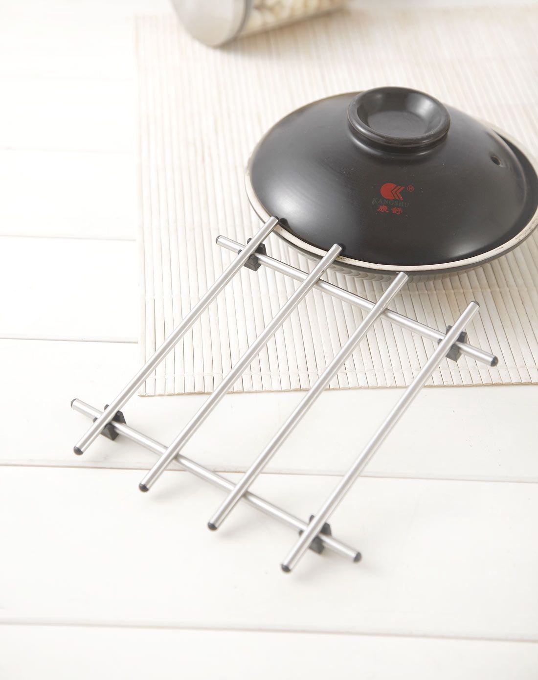 厨房创意圆管不锈钢锅垫