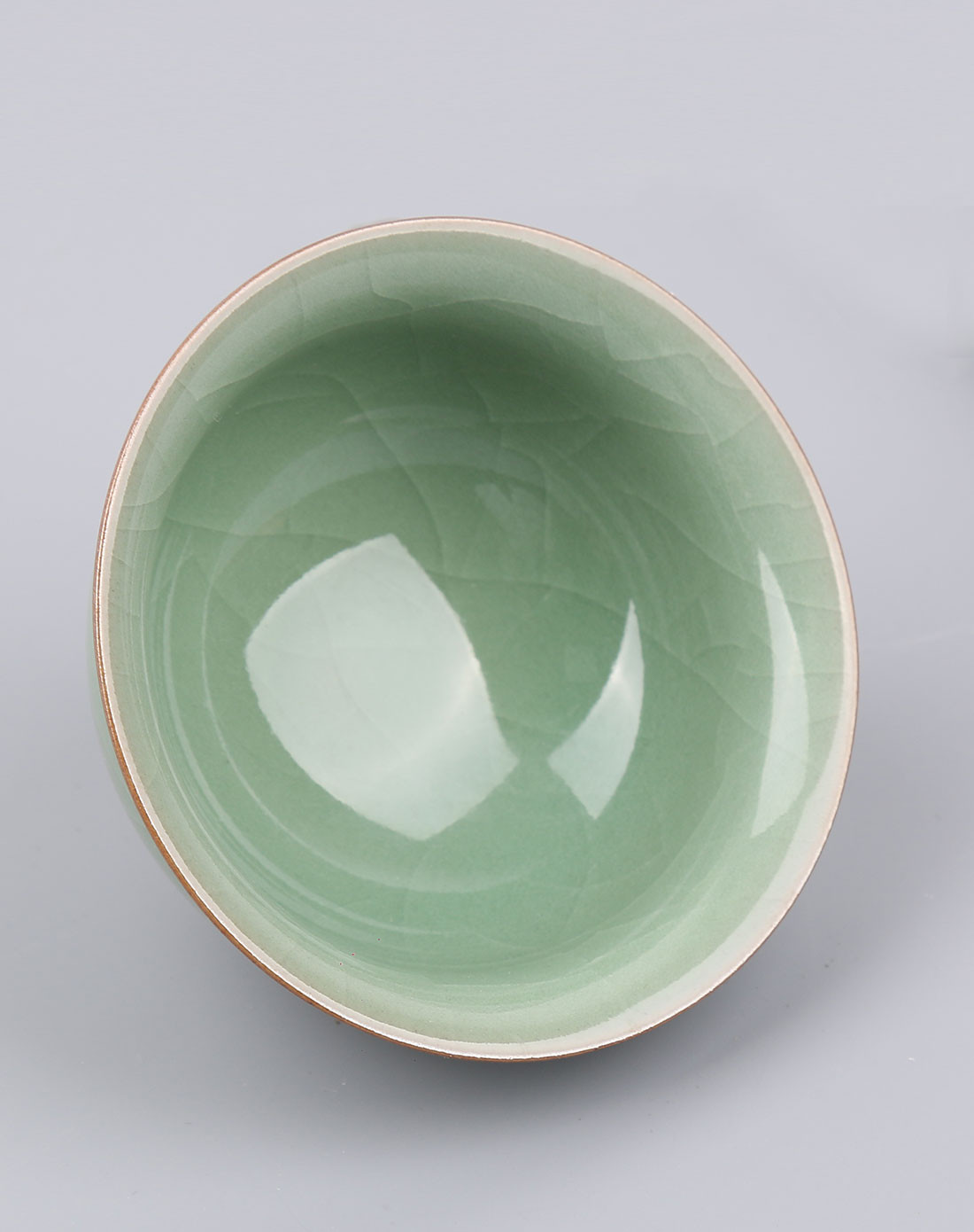 哥窑梅子青敞口杯55ml 龙泉青瓷杯