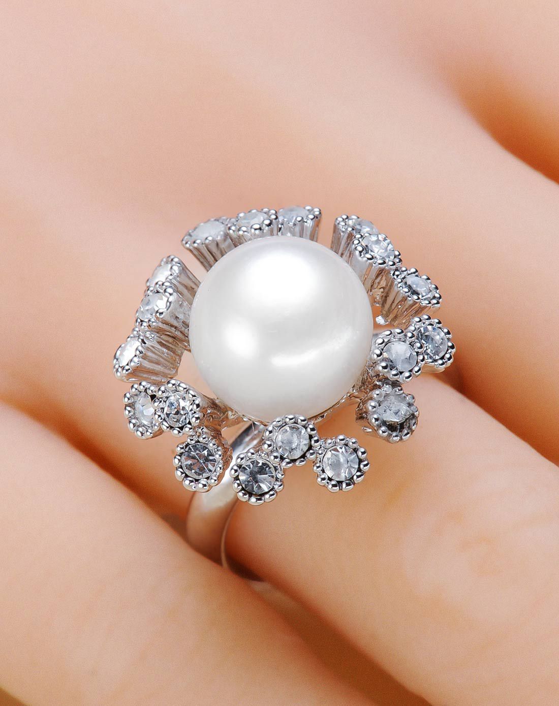 水年华 秋冬款11-12mm超豪华款珍珠戒指