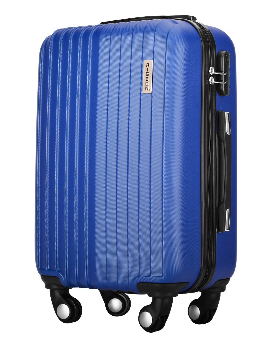 艾格森/aigson条纹磨砂银色20寸拉杆箱