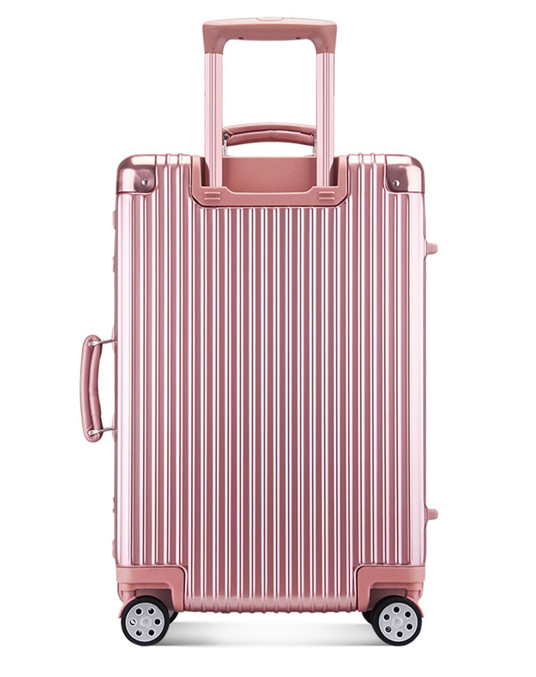 万向轮高端铝框箱行李箱24寸玫瑰金