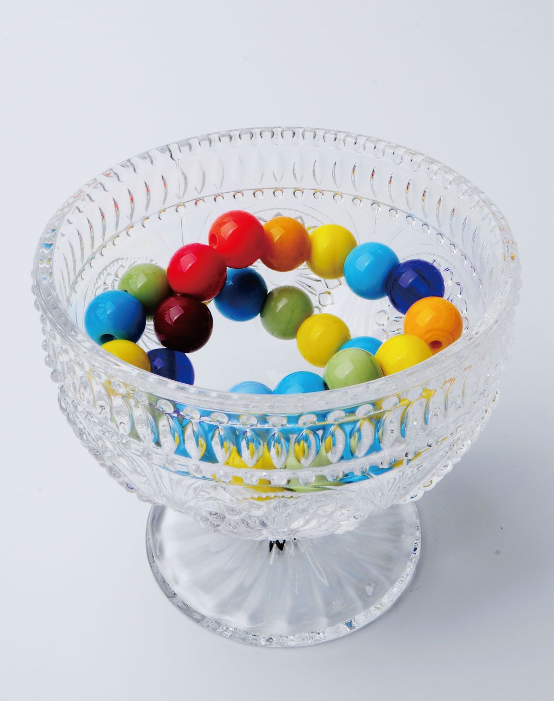 巴洛克彩色玻璃冰淇淋碗两件套300ml