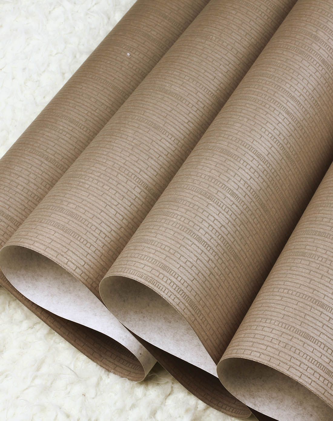 欣旺现代简约珠光条纹环保无纺布壁纸