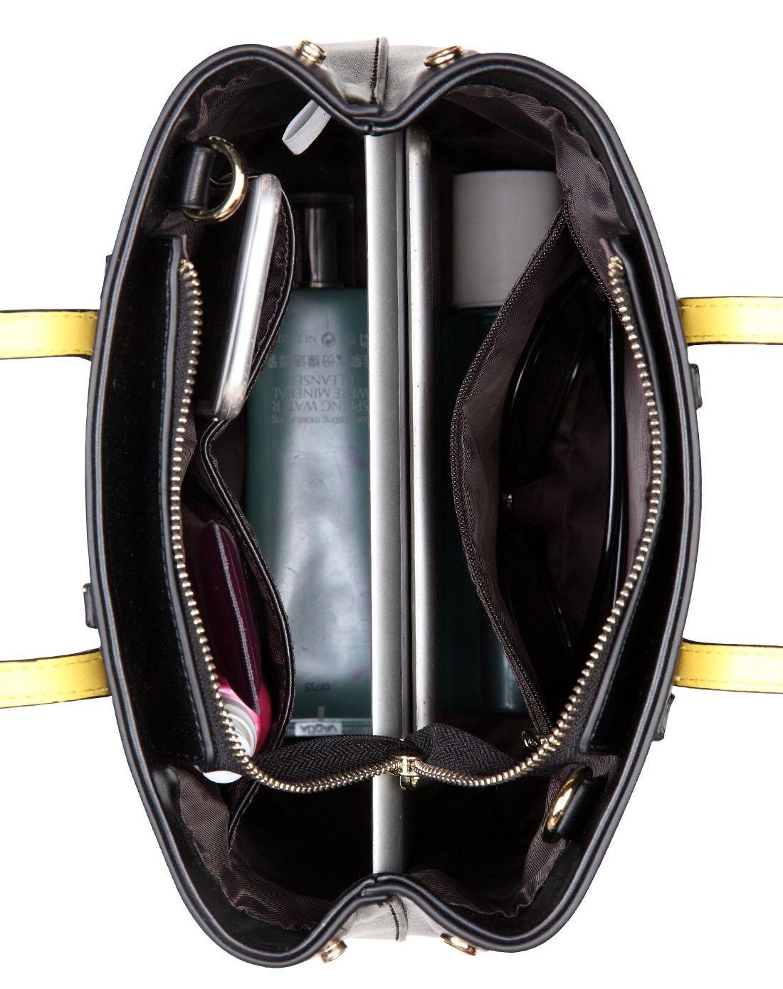 2016新款黑色回形针个性时尚手提包