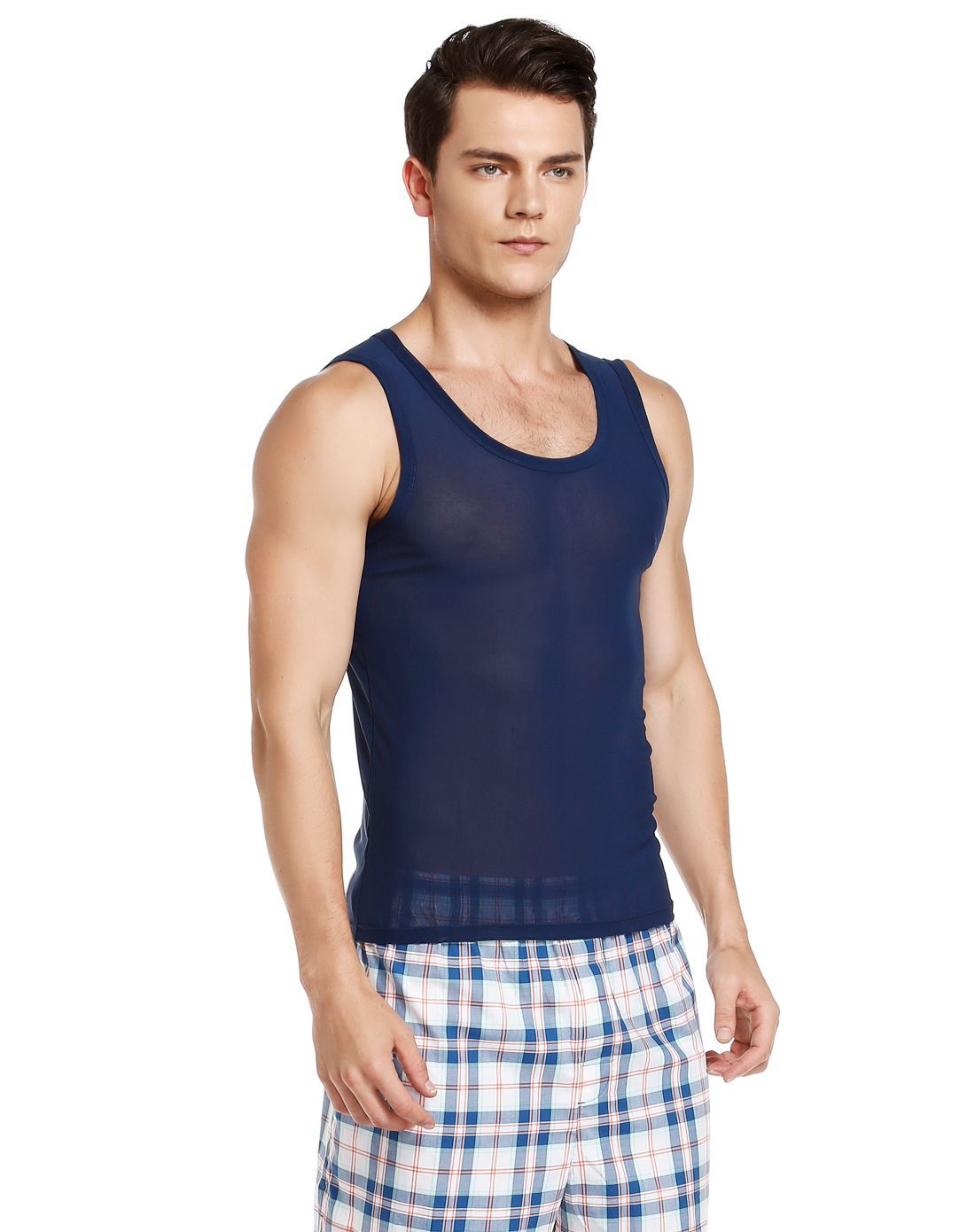 jockey内衣家居服男女男式油墨蓝锦纶背心j1511334354_唯品会