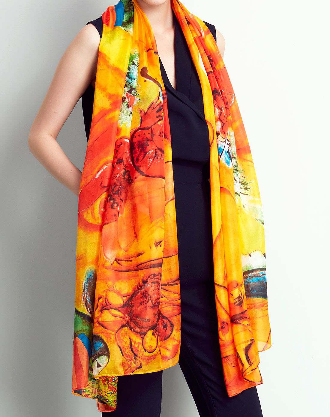 丝界 迷鹿源奢华柔美桑蚕丝超长丝巾