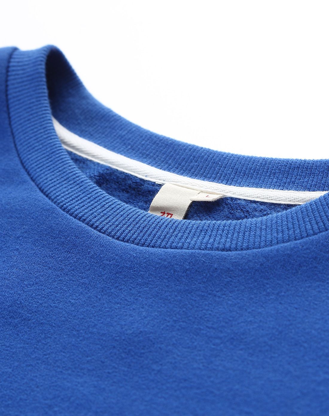 鲜蓝大贴袋拼接袖宽松卫衣