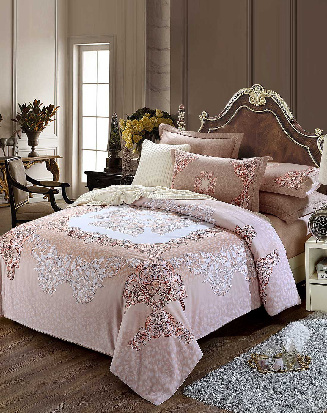 1.8m 床上用品 洛可可 全棉磨毛活性印花四件套