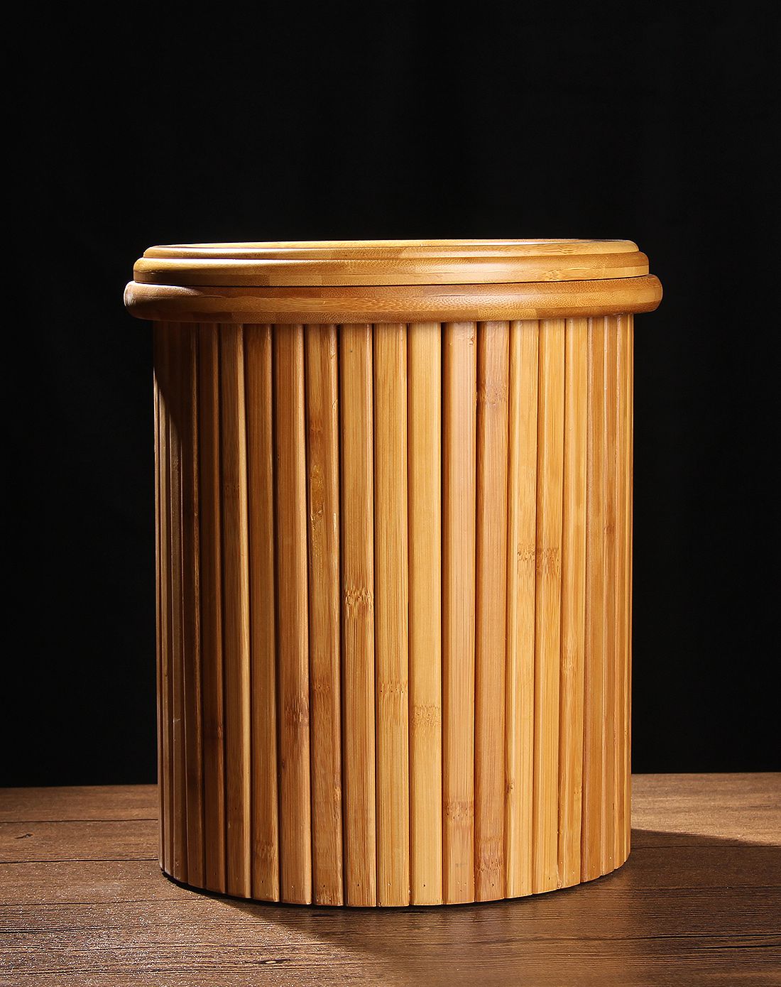 不带盖竹茶渣桶 专业茶叶垃圾桶