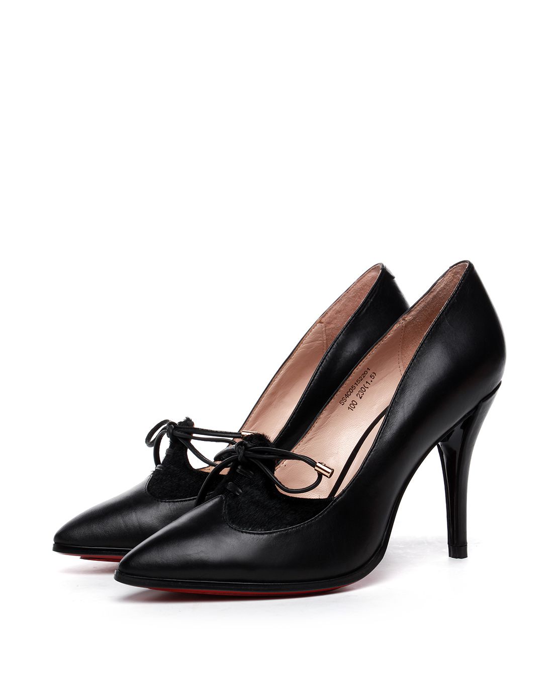 歌斯东尼gastone lucioli&诗兰柏高slbg混合简约格调黑色牛皮革/牛毛