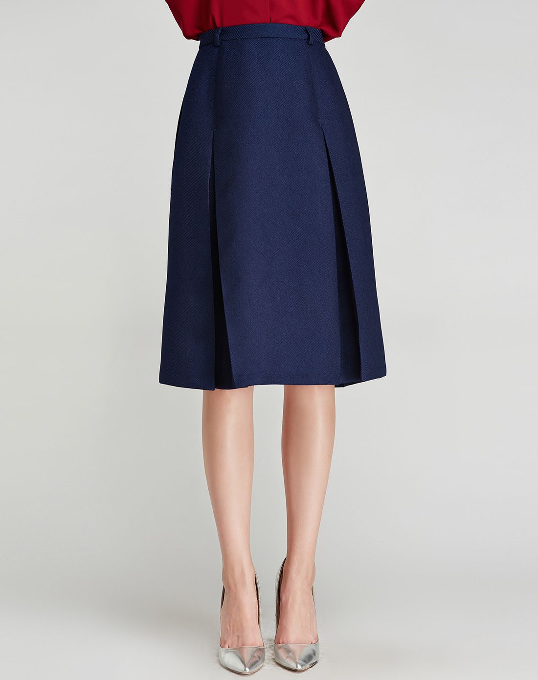 藏青色百搭时尚半身裙