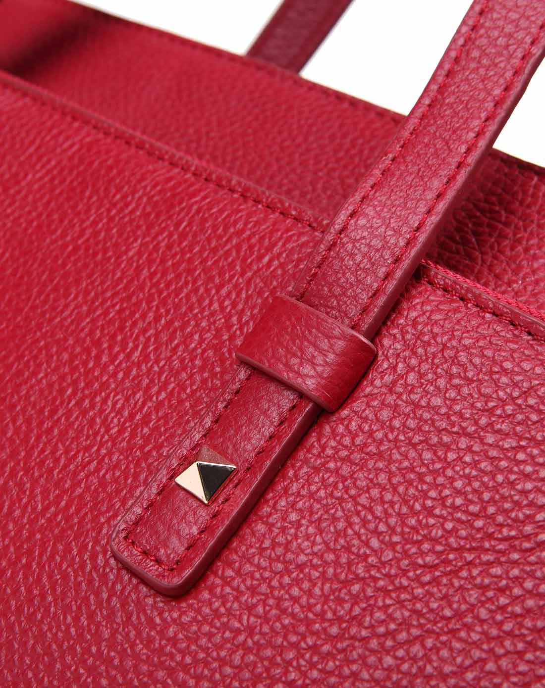 麦包包深红色圣卡西亚系列单肩包