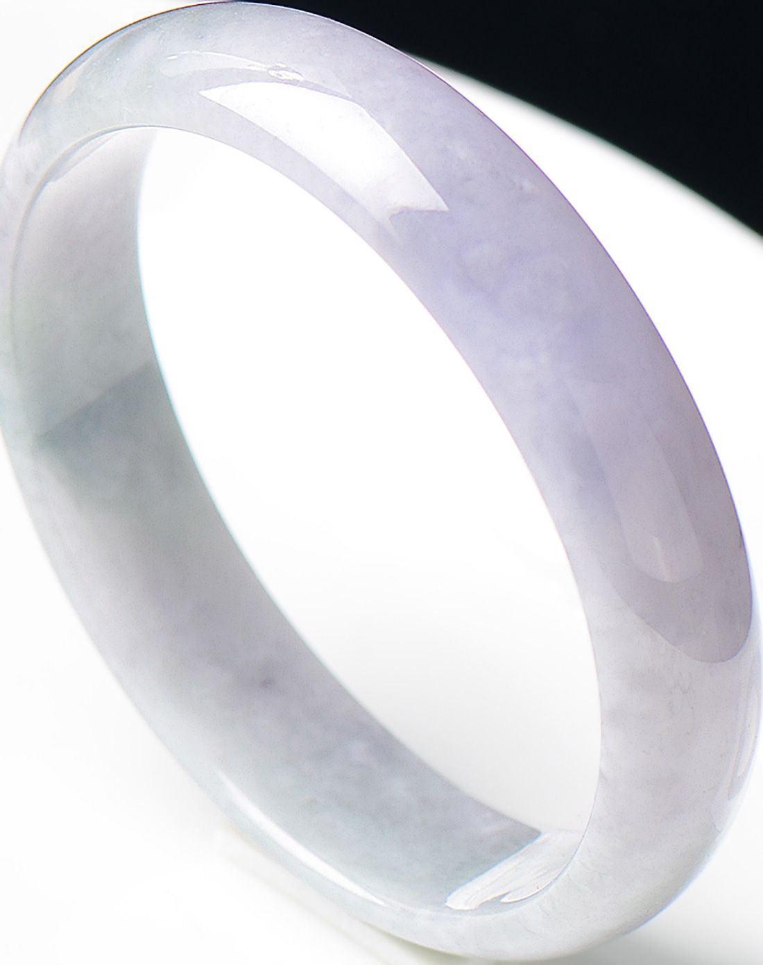 filial&love 豆种紫罗兰天然翡翠贵妃镯a货附证书