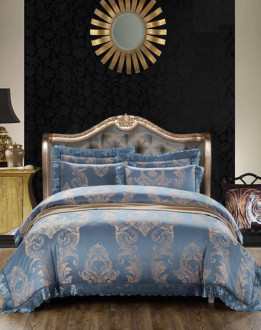 1.8m 床上用品 兰顿庄园 50支莫代尔丝绵提花四件套