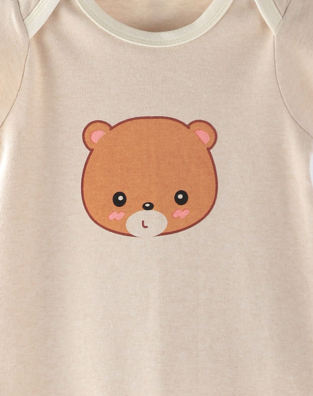 weekends婴童彩棉服饰专场婴童浅咖色彩棉短袖包屁衣(小熊)ntb1820994