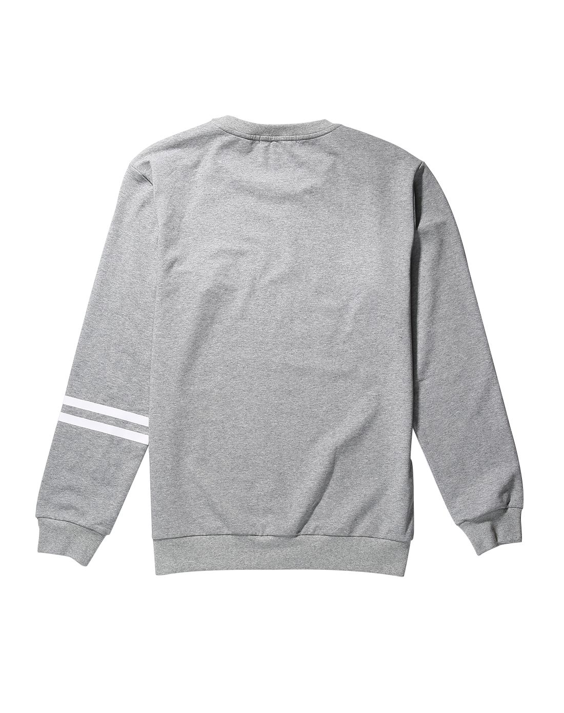 灰色 欧美街头字母印花圆领卫衣