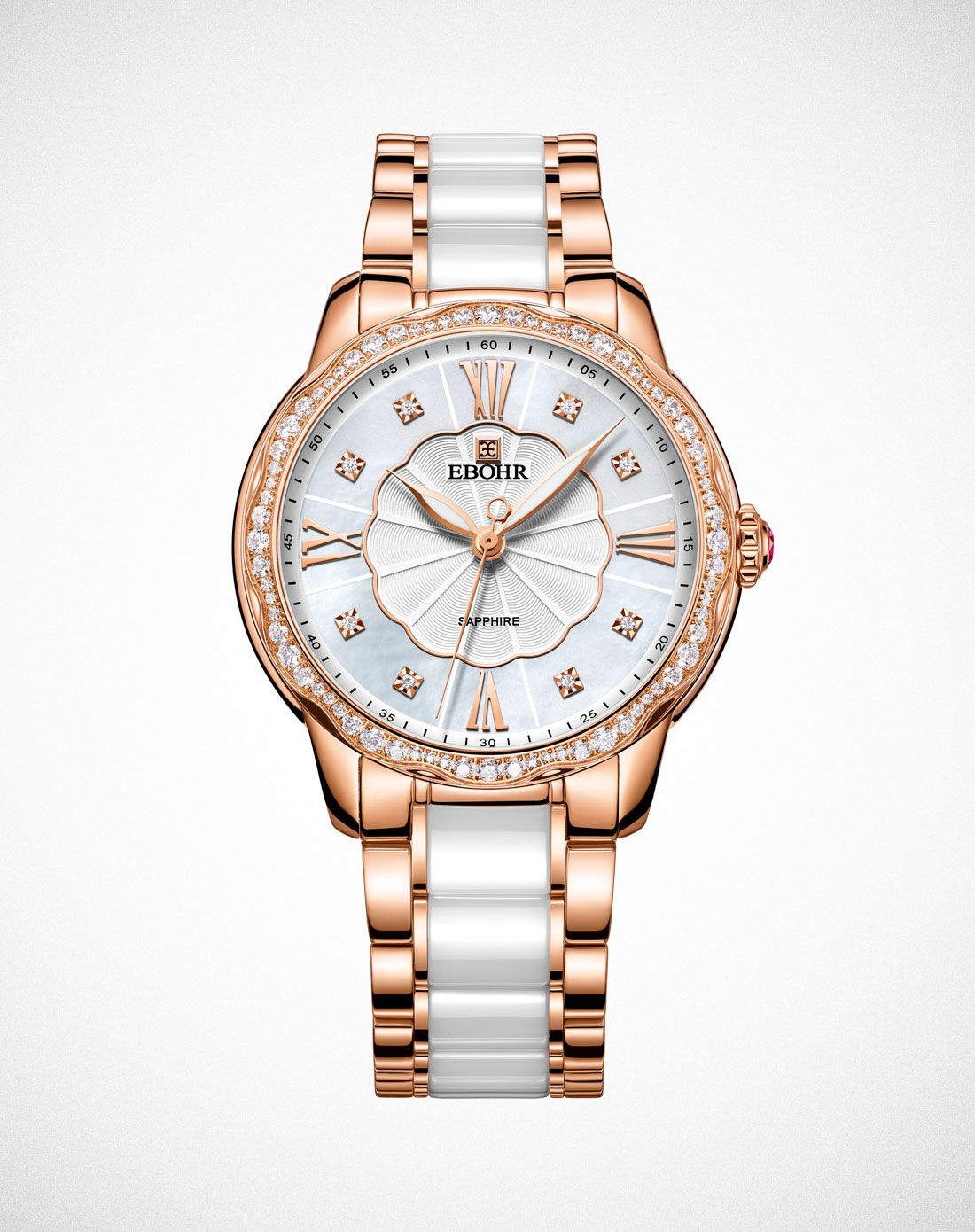 依波(专柜同款)炫彩系列时尚陶瓷女士腕表