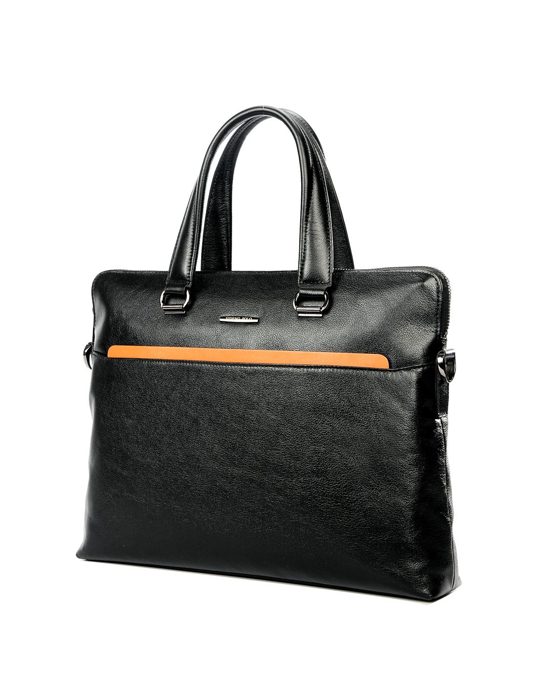威登·保罗videng polo男款黑色头层牛皮手提包v-a1150a黑色_唯品会