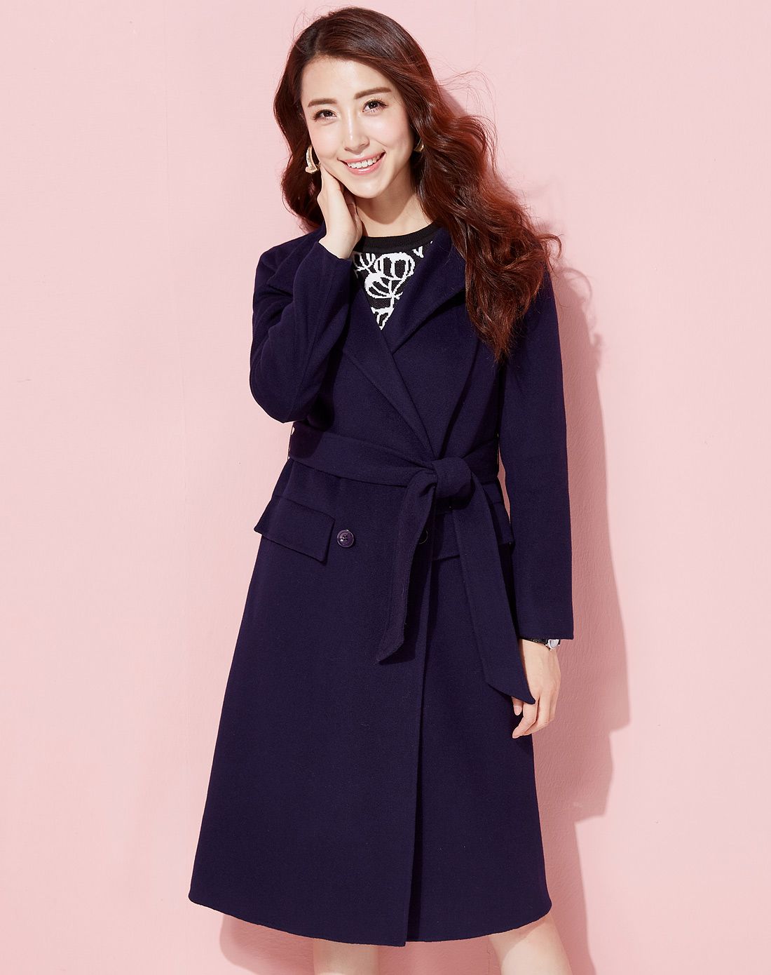 英伦淑女风气质长款外套