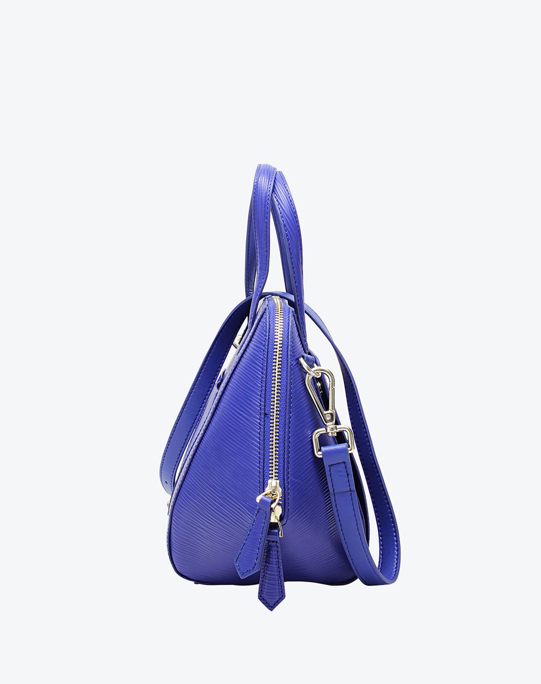 fabi意大利新款蓝色水波纹牛皮手提包