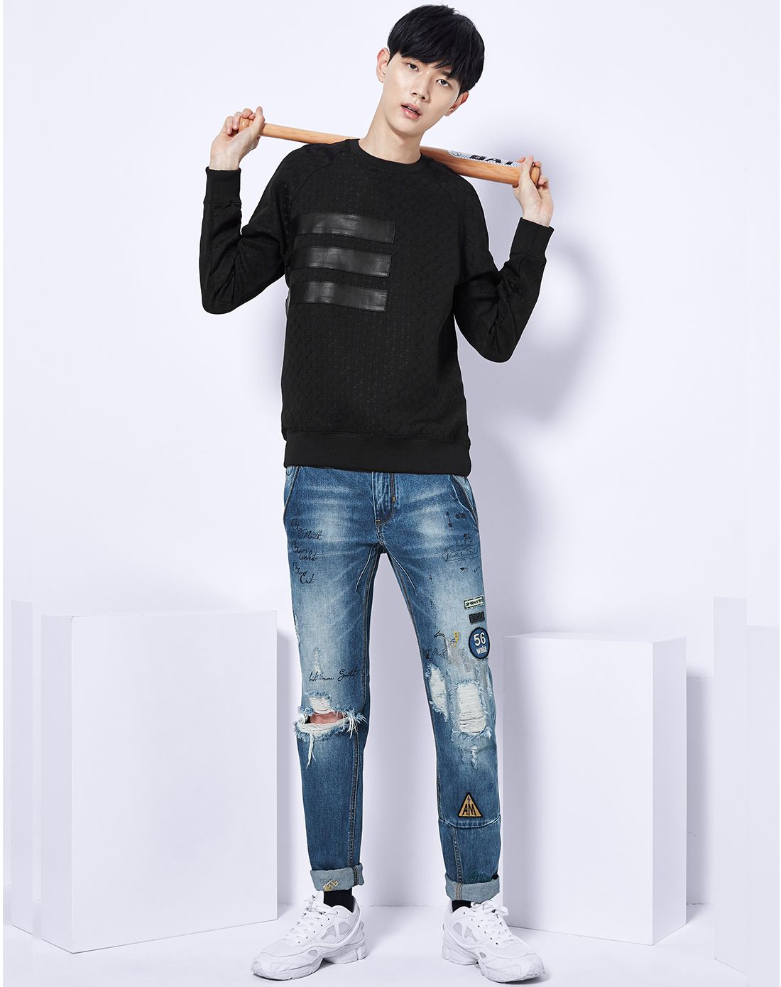 gxg.jeans休闲牛仔裤蓝色63905006600_唯品会