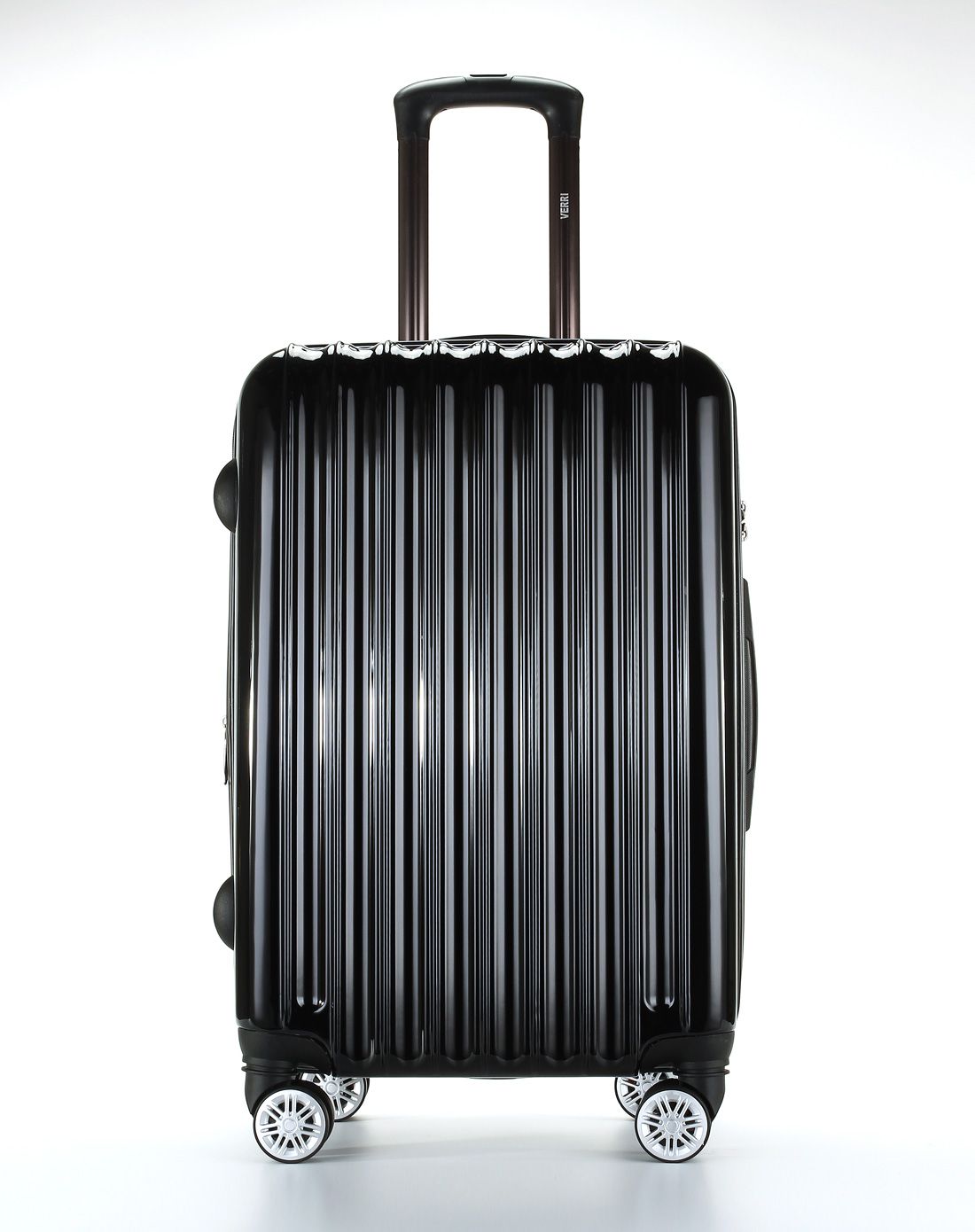 verri飞机轮海关锁拉链黑色拉杆箱26寸