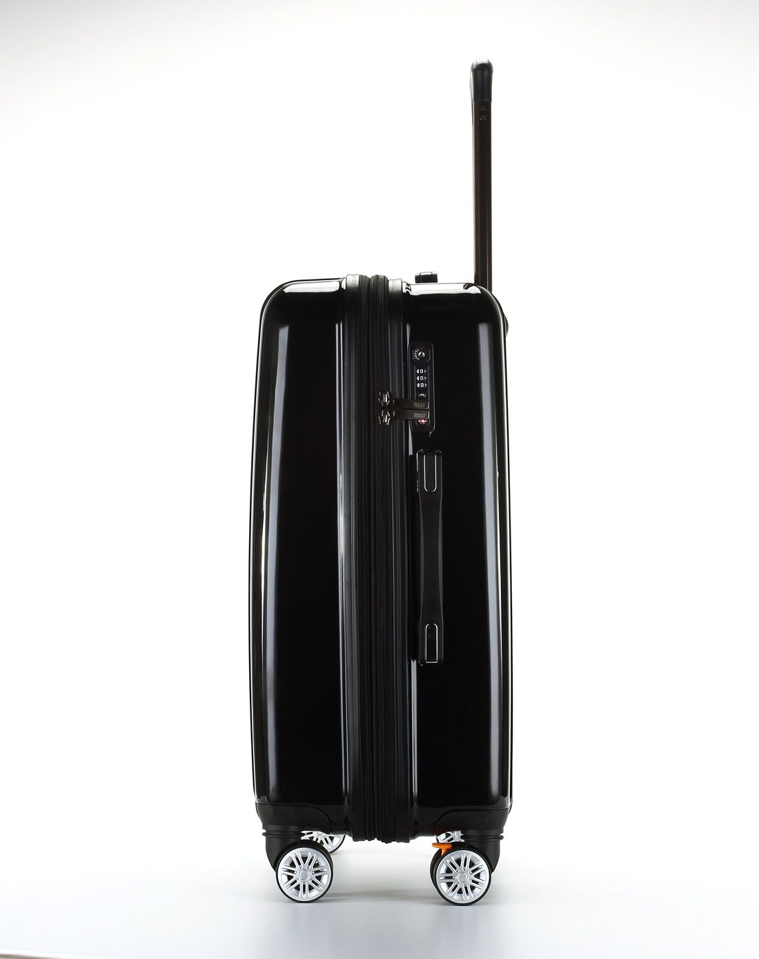 verri飞机轮海关锁拉链黑色拉杆箱26寸