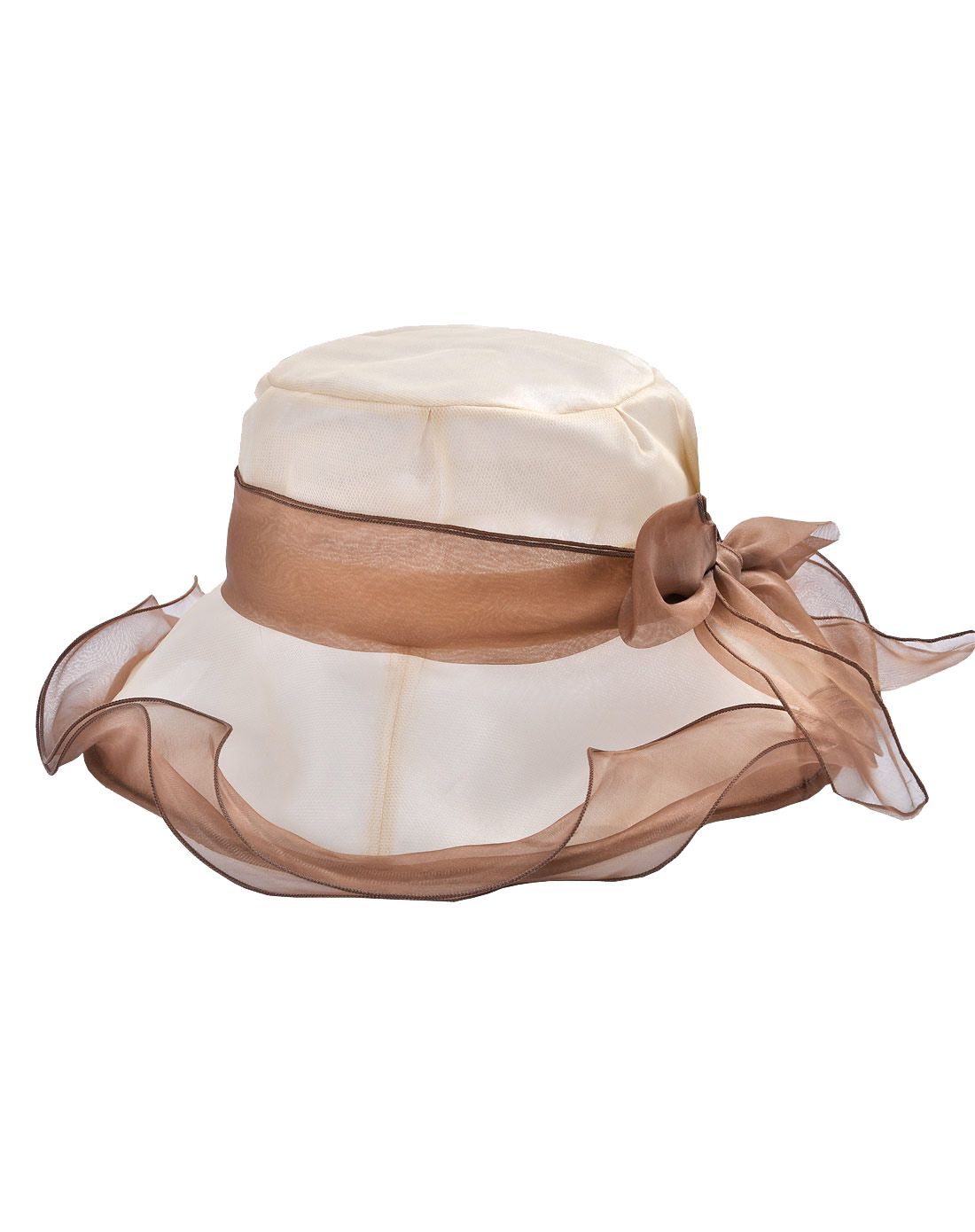 布塔 蝶结飘带真丝帽