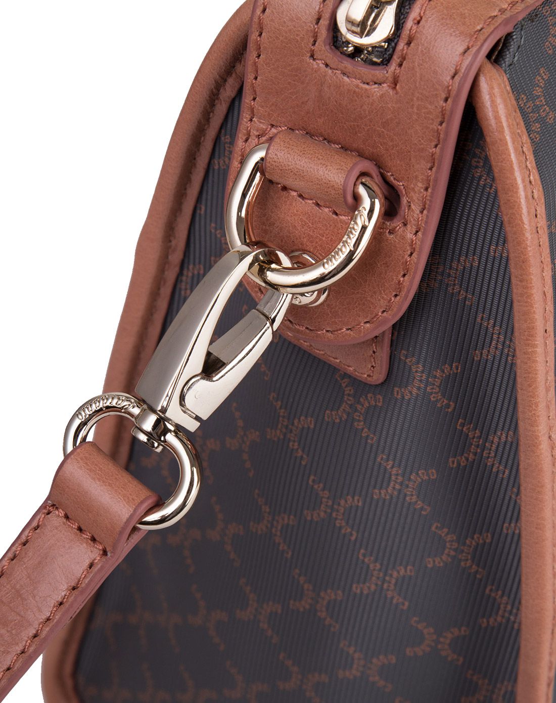 女款灰色/西瓜红进口pvc配牛皮革手提包