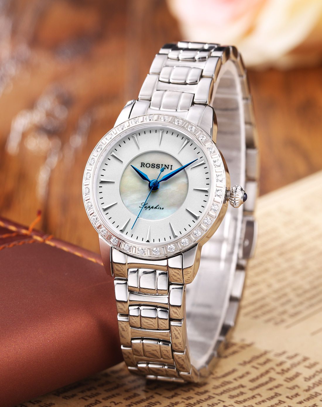 罗西尼rossini女士手表专场 罗西尼 唯美贝母表盘石英女表515718