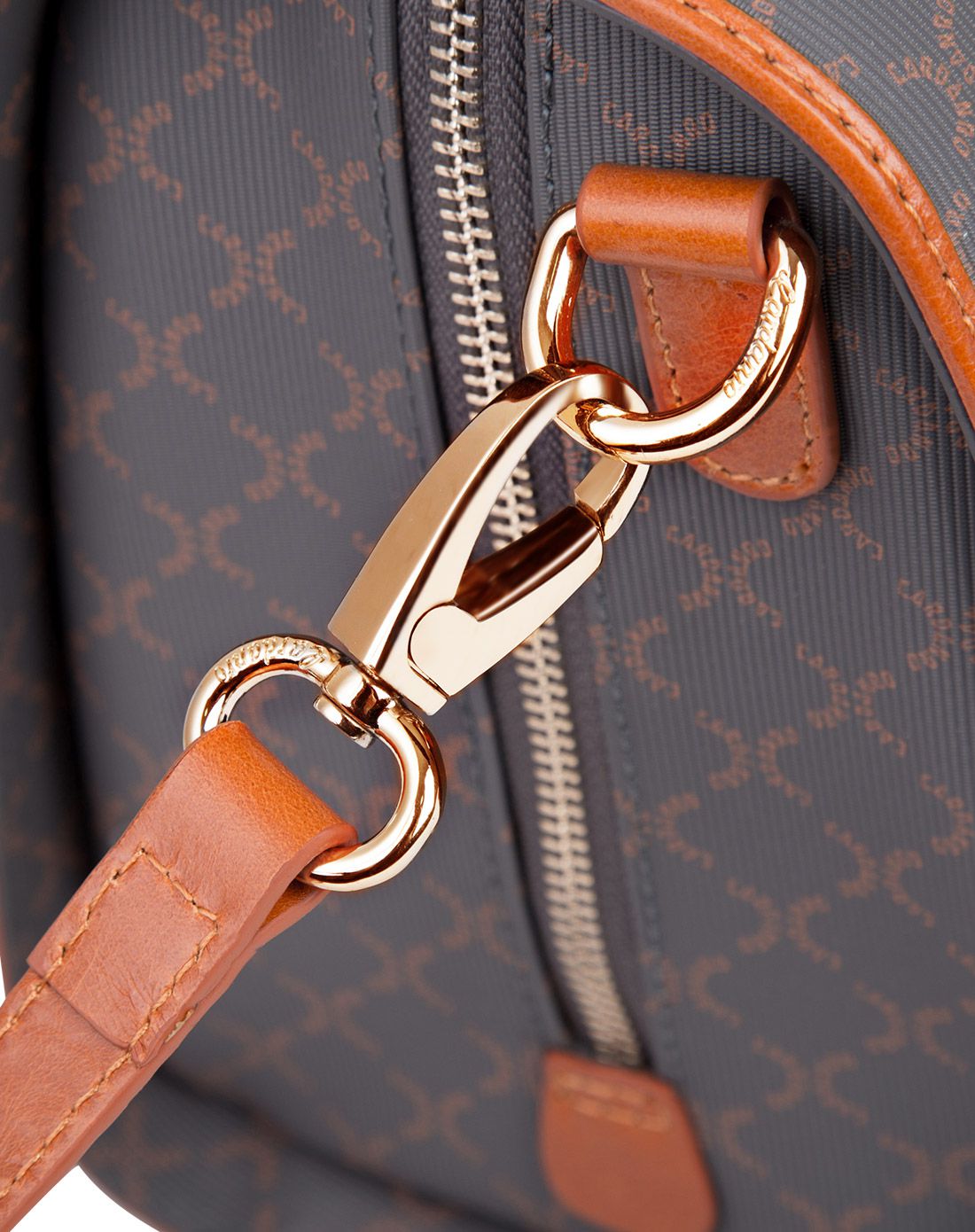 女款灰色/橙色进口pvc配牛皮革手提单肩包