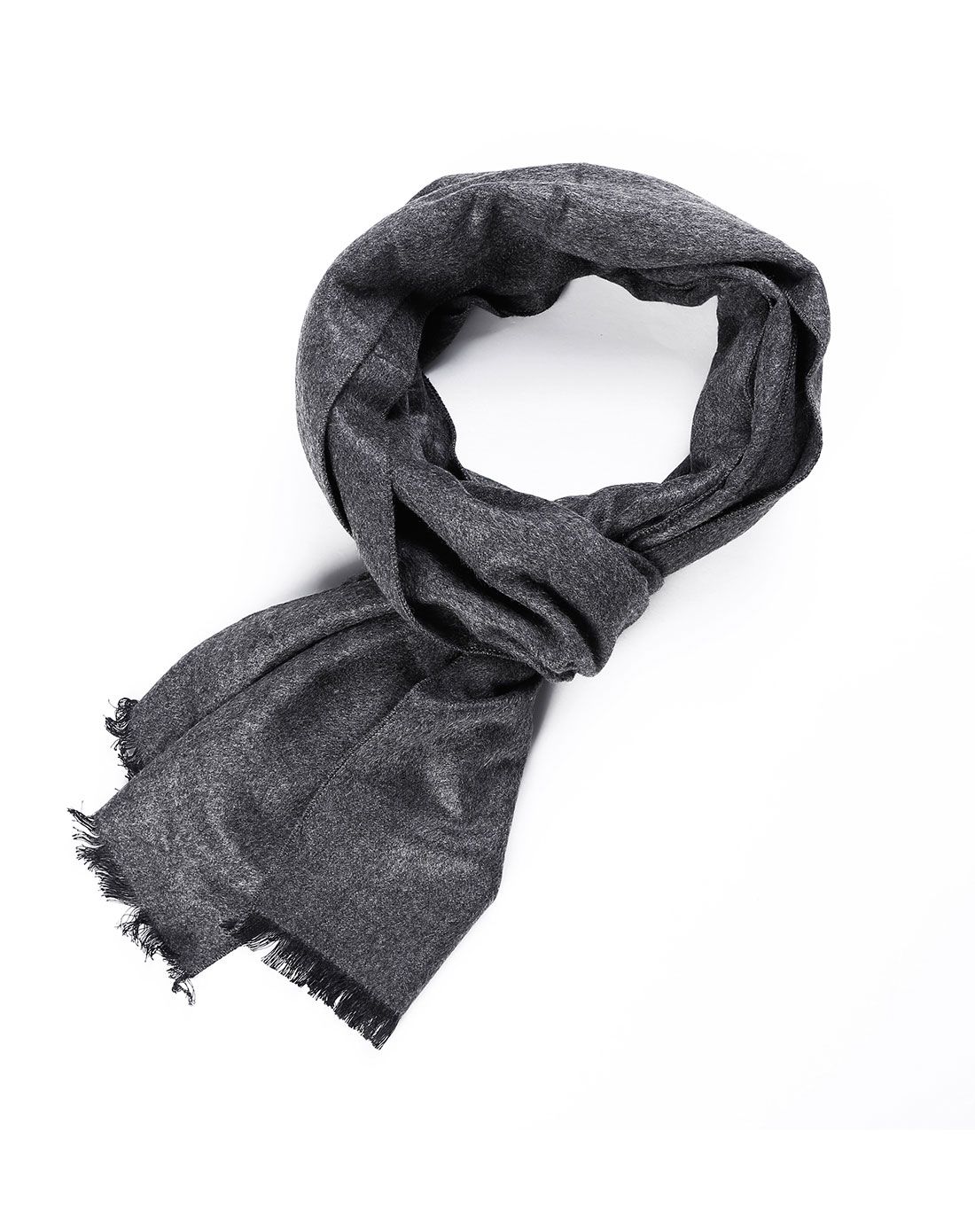 深灰色商务灰百搭拉绒休闲男士围巾