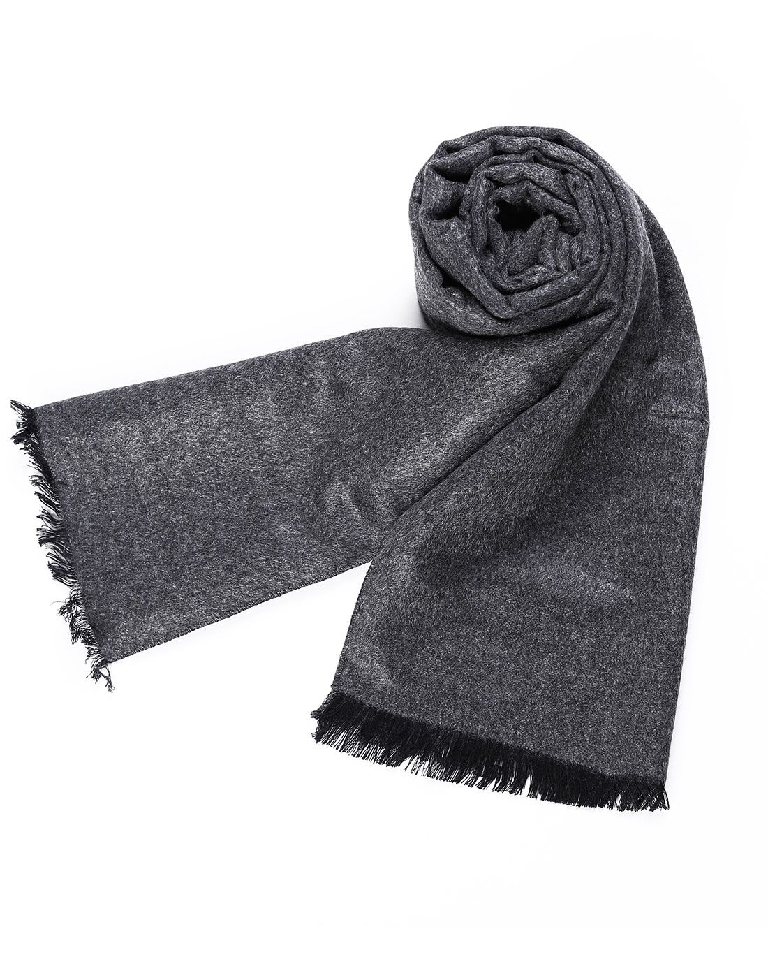 深灰色商务灰百搭拉绒休闲男士围巾